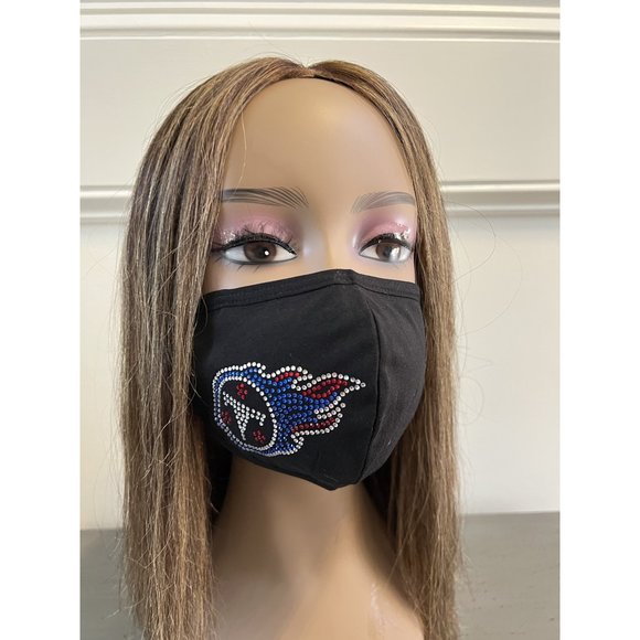 Tennessee Titans Bling Face Mask Side Logo - Picture 8 of 8